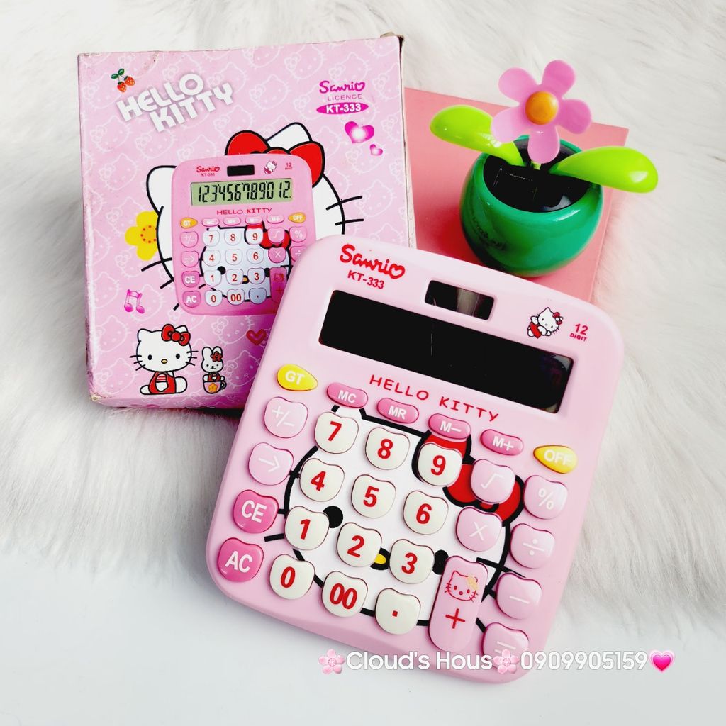 Máy Tính Hello Kitty Hồng Mini Nhỏ Gọn KT-333