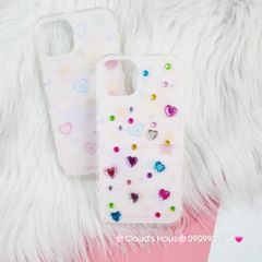 Case Ốp điện thoại iPhone Trái tim Đính đá iPhone 11/12/13/14/Pro/Promax