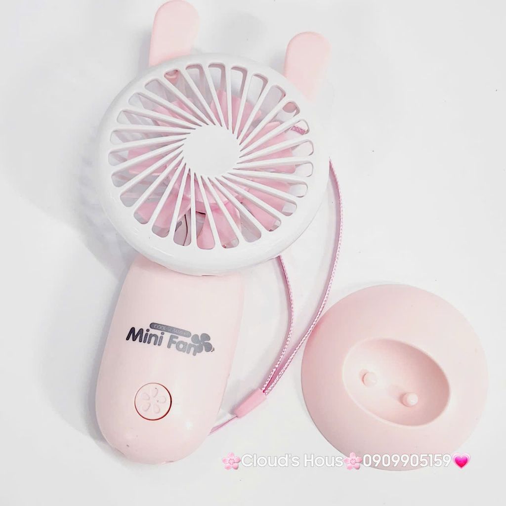 Mini Fan - Quạt Cầm Tay mini mặp tròn Có Đế đỡ