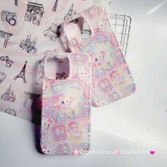 Case Ốp điện thoại iPhone Hello Kitty Nền Trắng Hồng iPhone 12/13/14/15/Pro/Promax