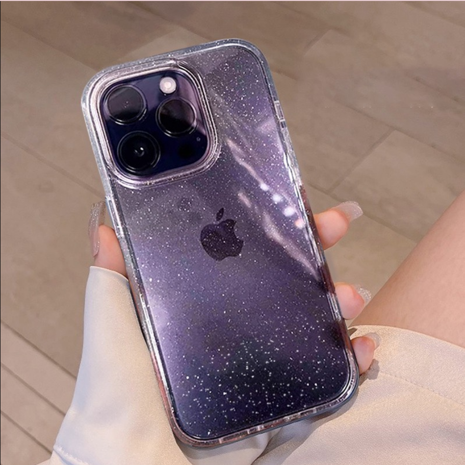Case Ốp điện thoại iPhone Aapoo Kim tuyến Trắng Bling Bling Chống ố iPhone 11/12/13/14/Plus/Pro/Promax