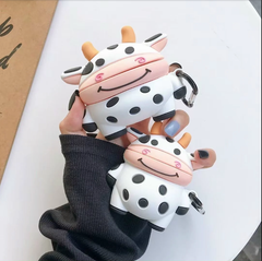 Cover Case Vỏ bảo vệ Airpod Su dẻo Bò sữa Bò tai vàng Airpod 1/2/Pro/Pro2