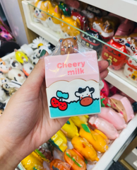 Cover Case Vỏ bảo vệ Airpod Su dẻo Bò sữa Cherry Milk Airpod 1/2/Pro/Pro2