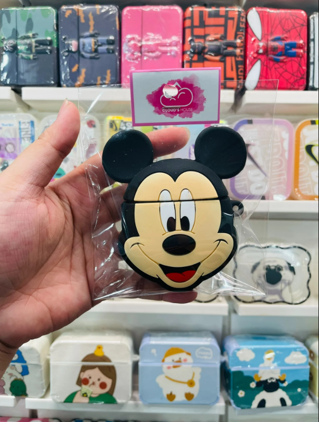Cover Case Vỏ bảo vệ Airpod Su dẻo Mickey & Minne Thon Gọn Airpod 1/2 (2 mẫu)