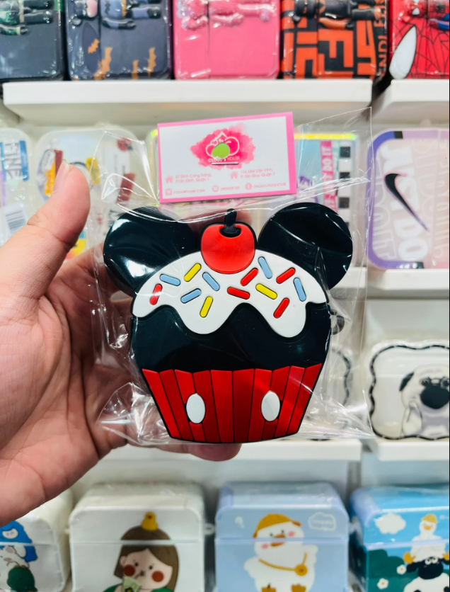 Cover Case Vỏ bảo vệ Airpod Su dẻo Mickey Bánh Cupcake Airpod 1/2 (2 mẫu)