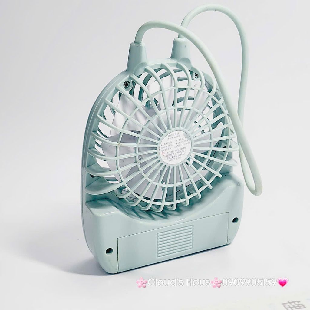 Mini Fan - Quạt Cầm Tay - Để Bàn Có Dây Xách Du Lịch