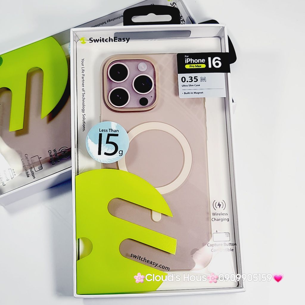 Case Ốp điện thoại iPhone Switcheasy Ultra Slim Nhám Lụa Siêu Mỏng Magsafe 0.35mm 16/Plus/Pro/Promax
