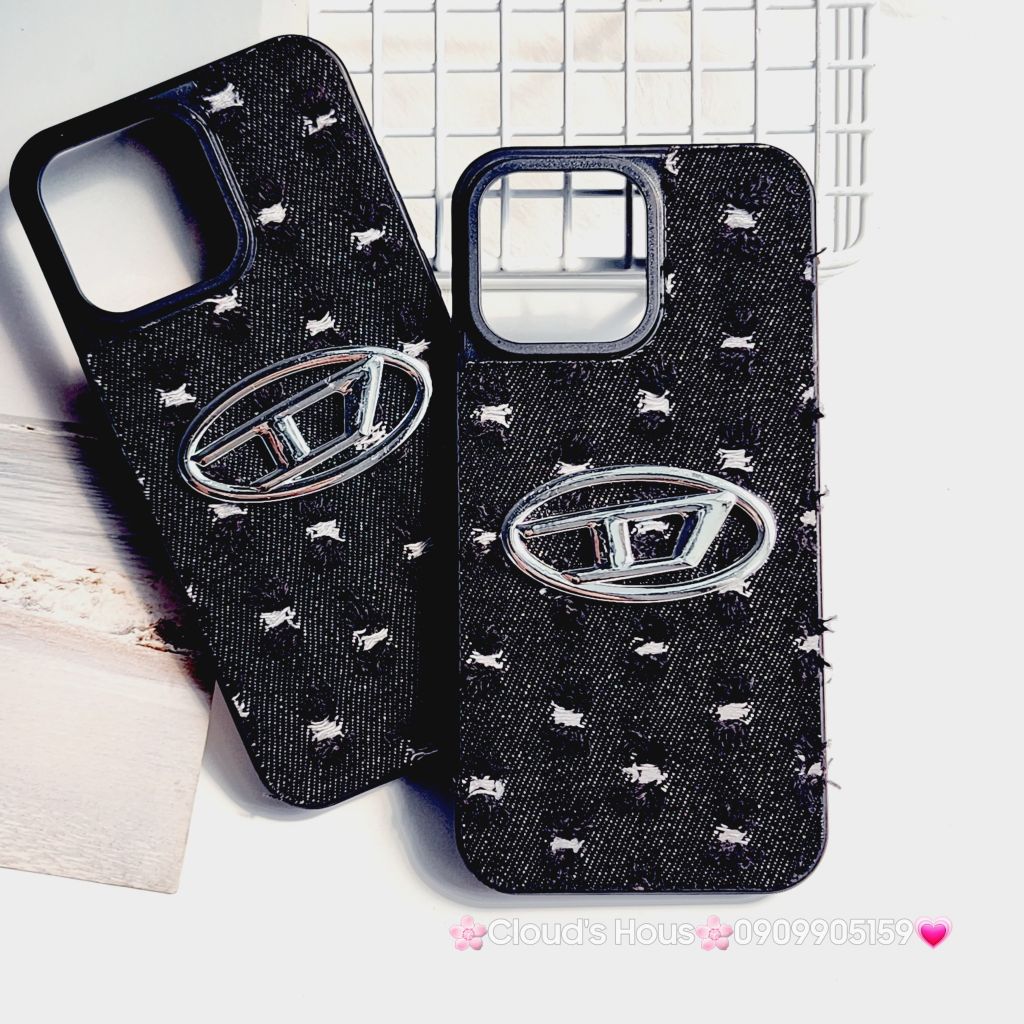 Case Ốp điện thoại iPhone Jeans Diesel Logo chữ D cá tính iPhone 7+/8+/X/Xs/XSMax/11/12/13/14/15/Pro/Promax