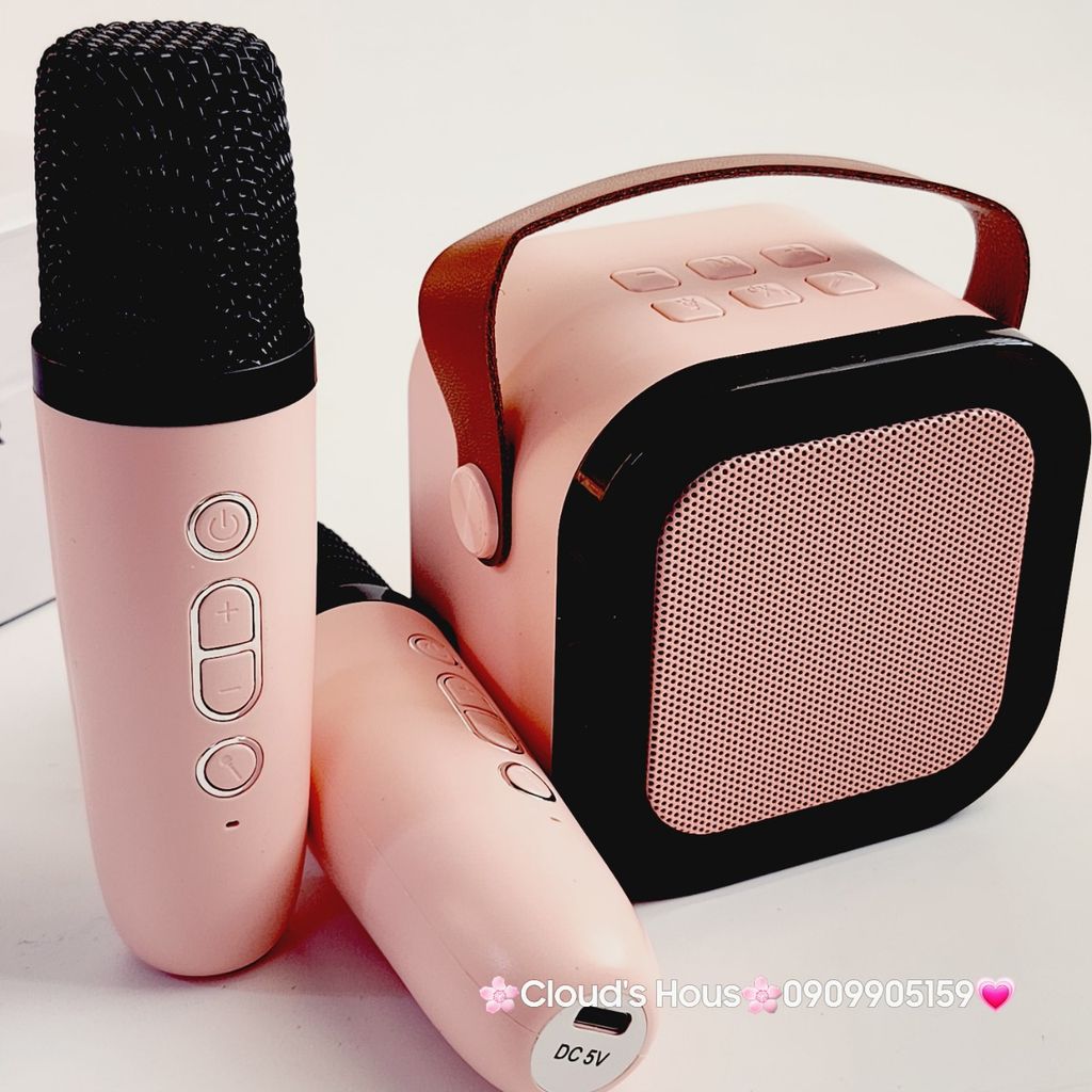 Loa Karaoke Kèm 2 Micro Bluetooth Mini K12 10W