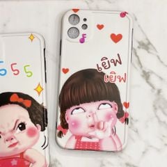 Case Ốp điện thoại iPhone BÉ MẬP Nhám trơn Form vuông iPhone 7/8/X/Xs/11/12/Plus/Max/Pro/Promax