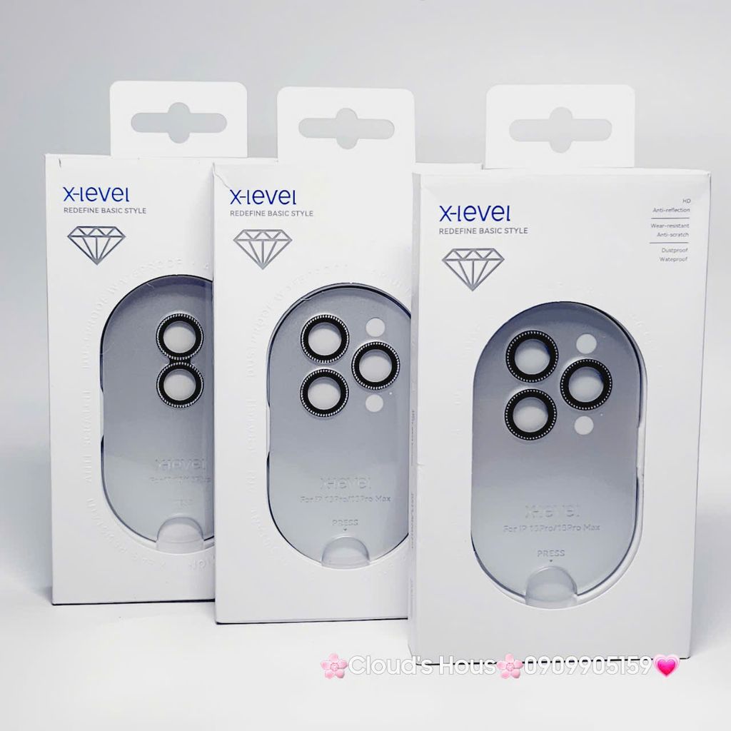 CƯỜNG LỰC Camera X-Level Diamond Đính đá iPhone 16/Plus/Pro/Promax