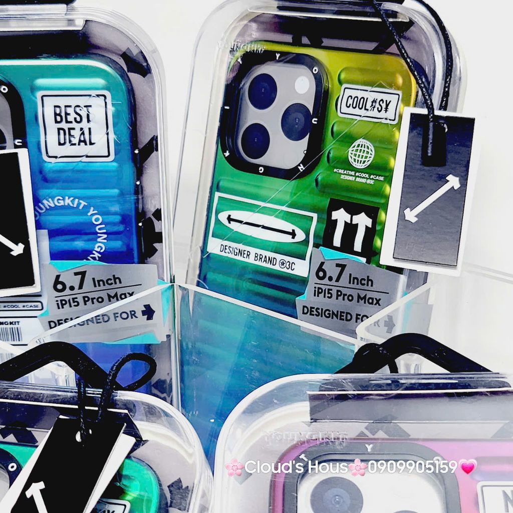 Case Ốp điện thoại iPhone Nhám Sọc ngang Hologram Youngkit chính hãng  iPhone 14/15/Pro/Promax