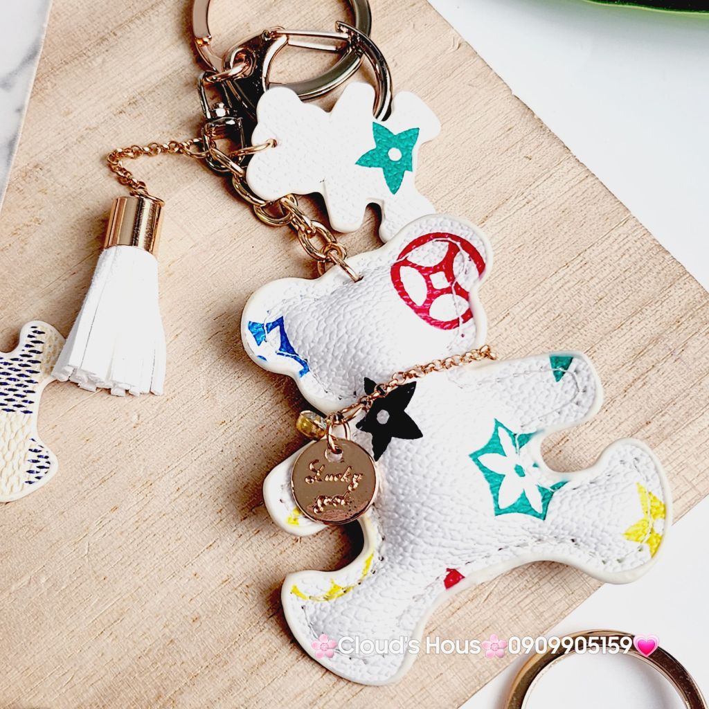 Móc Khóa Gấu Da LV Sang Chảnh