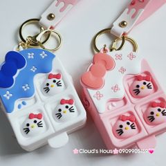 Bóp móc khoá Silicone Que Kem Pop It