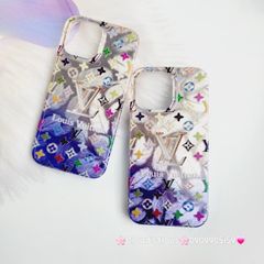 Case Ốp điện thoại iPhone LV ombre hai màu ánh xà cừ iPhone 11/12/13/14/15/Pro/Promax