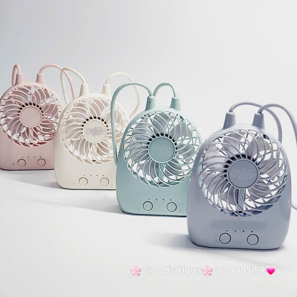 Mini Fan - Quạt Cầm Tay - Để Bàn Có Dây Xách Du Lịch