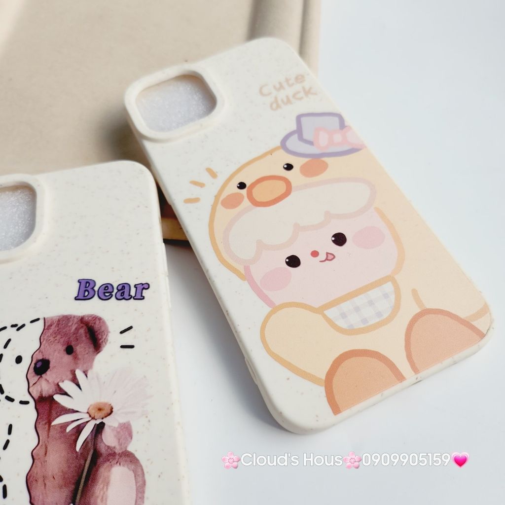 Case Ốp điện thoại iPhone 15Plus/14Plus mẫu lẻ nền cát trắng dẻo iPhone 14/15/Plus