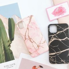 Case Ốp điện thoại iPhone KST Nhám Bóng in hình Vân đá