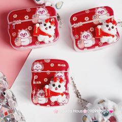 Cover Case Vỏ bảo vệ Airpod Lân Đỏ TẾT Airpod 1/2/3/Pro/Pro2