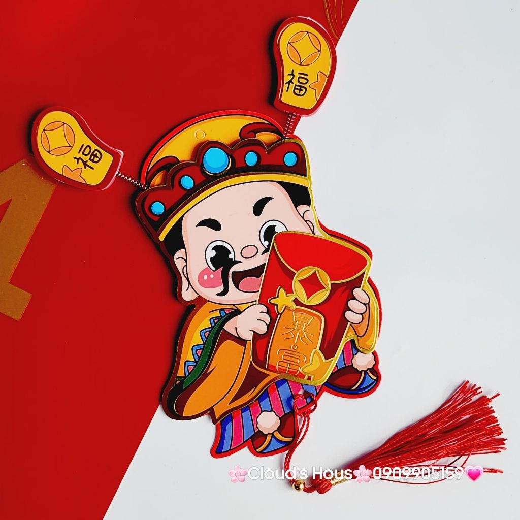 Ông Thần Tài Trang Trí Ngày TẾT (Hít tủ lạnh, treo mai, treo đào,..)