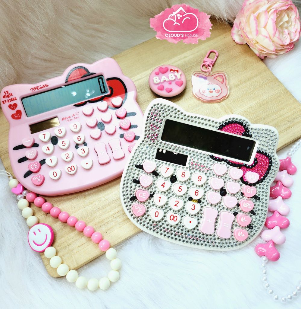 Máy Tính Hello Kitty Đính Đá