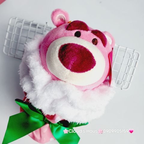 Bó Hoa Gấu Bông Gấu Dâu Lotso Nơ Xanh
