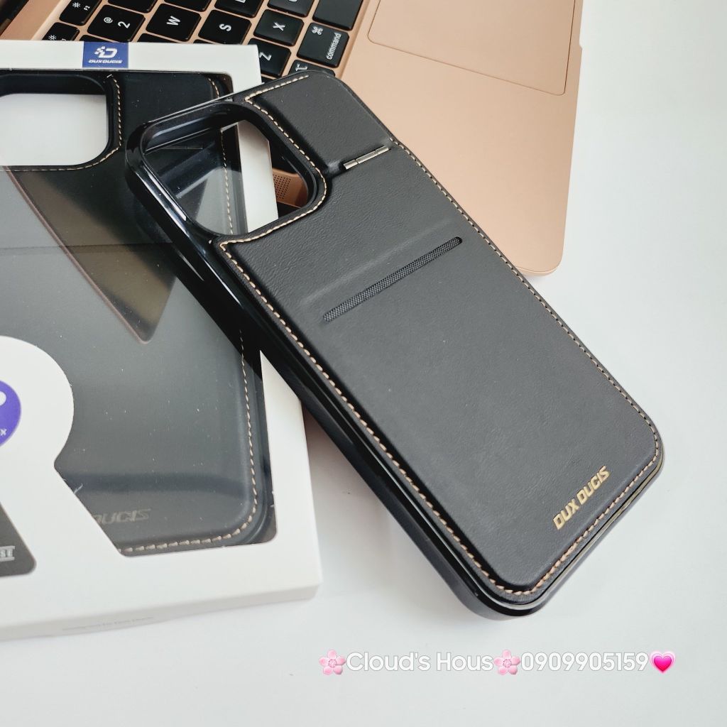 Case Ốp điện thoại iPhone Da Chống dựng Dux Ducis Magsafe iPhone 11/12/13/14/15/Plus/Pro/Promax