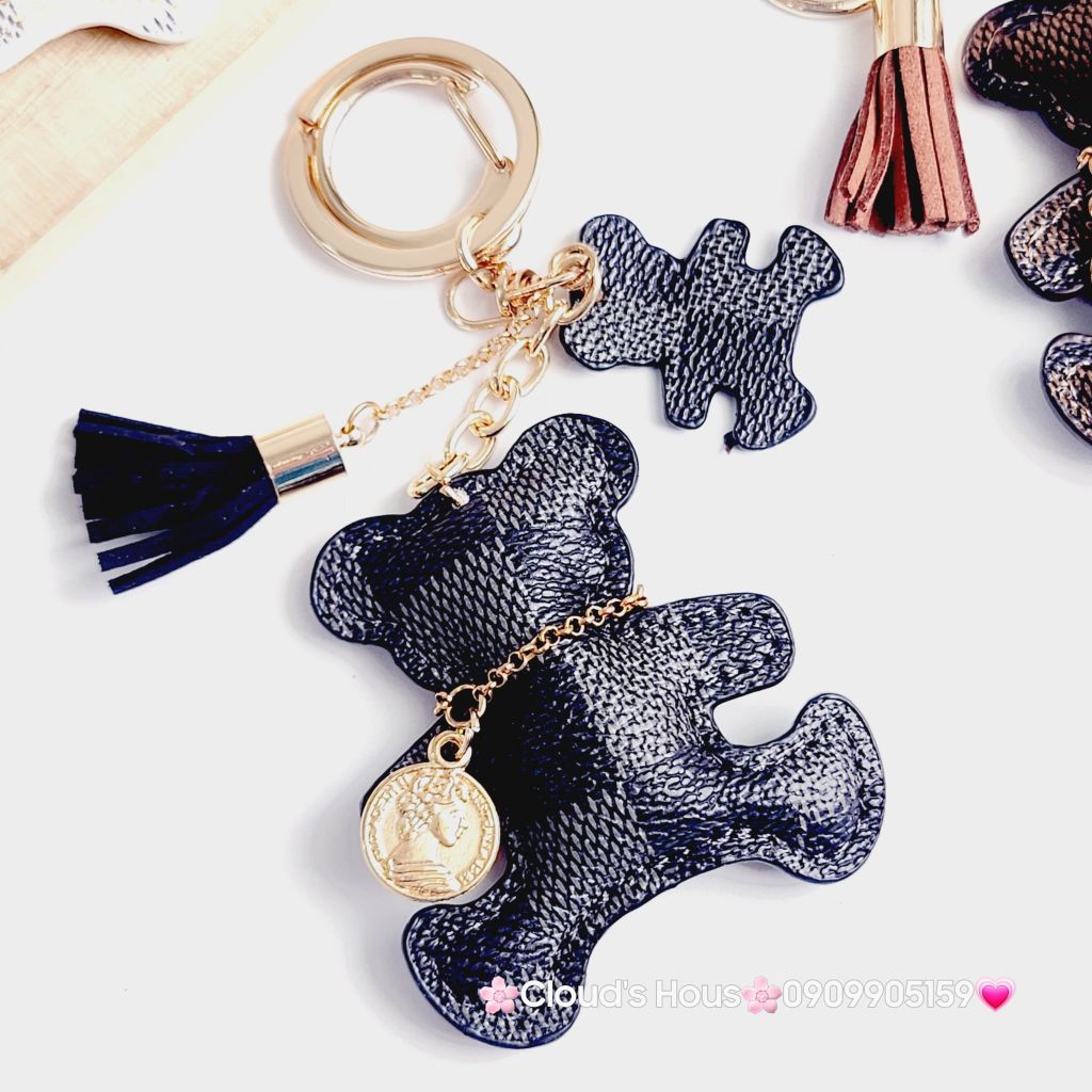 Móc Khóa Gấu Da LV Sang Chảnh