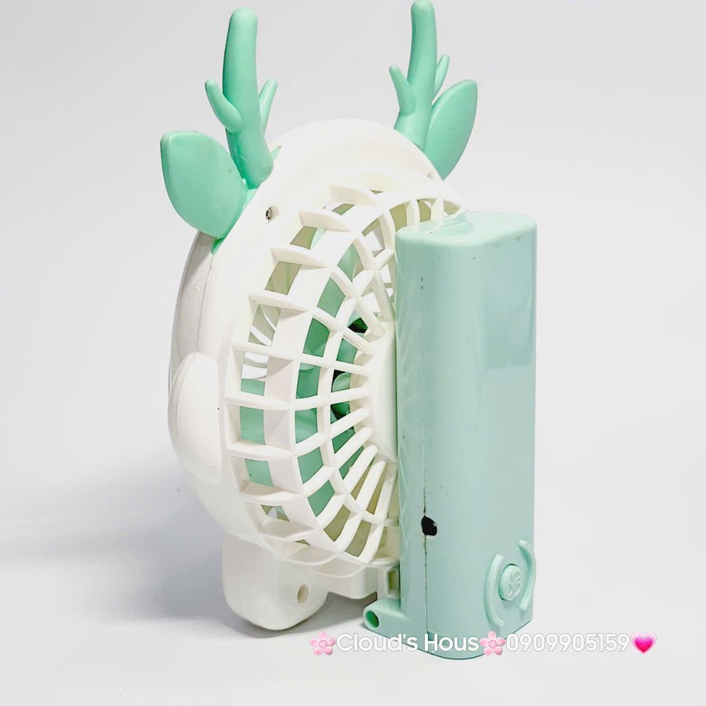 Mini Fan - Quạt Cầm Tay Có Tai Sừng Nhiều màu