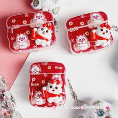 Cover Case Vỏ bảo vệ Airpod Lân Đỏ TẾT Airpod 1/2/3/Pro/Pro2