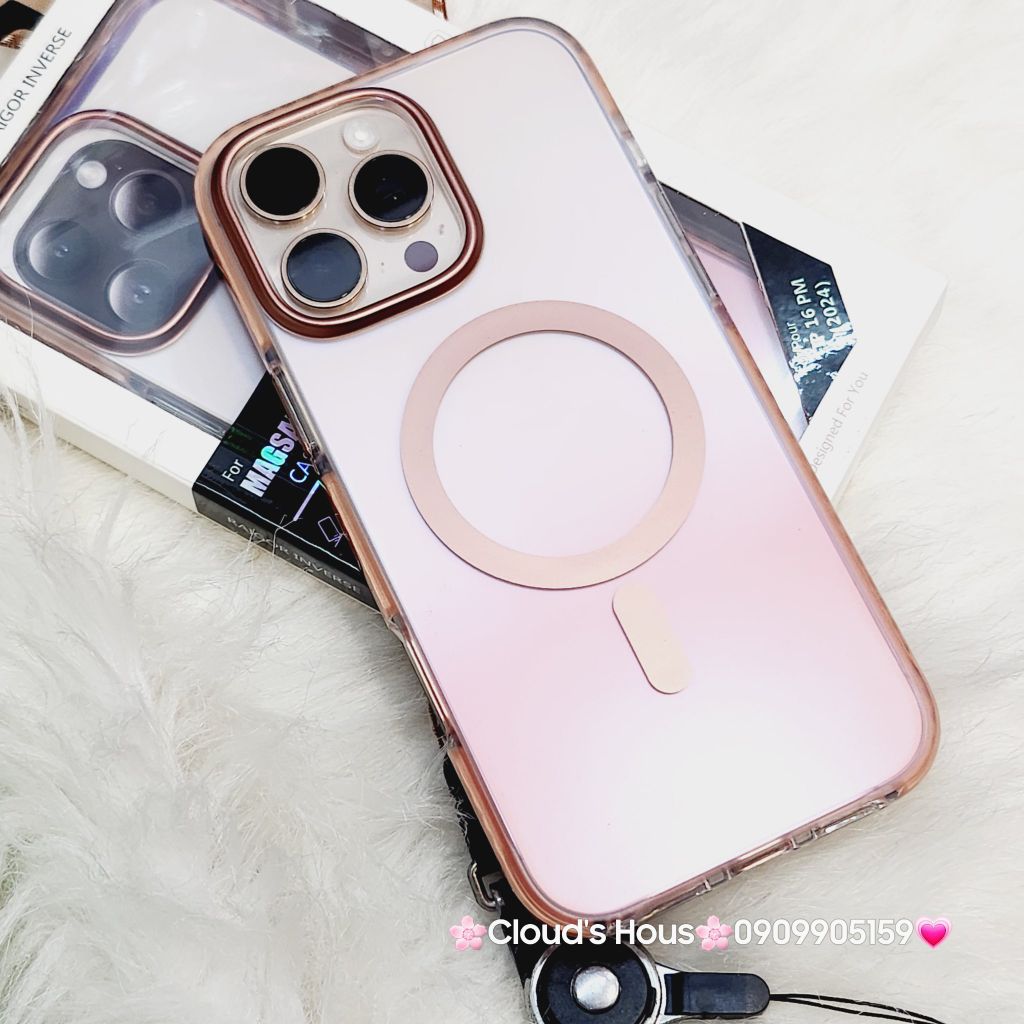 Case Ốp điện thoại iPhone Màu Ombre ánh Hologram Raigor Inverse chính hãng cho iPhone 16 Pro/iPhone 16 Pro Max