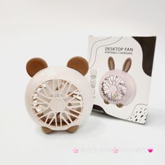 Mini Fan - Quạt Tai Thỏ và Gấu để bàn siêu mini