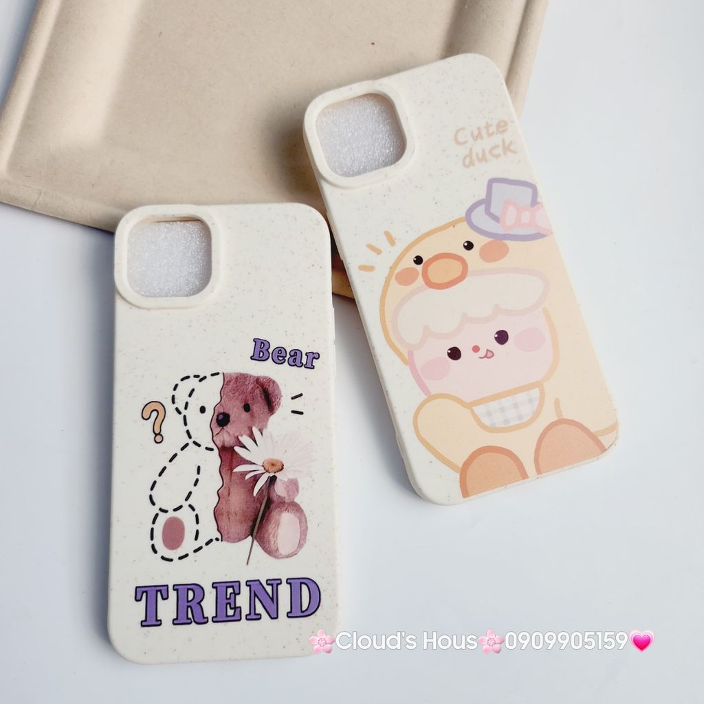 Case Ốp điện thoại iPhone 15Plus/14Plus mẫu lẻ nền cát trắng dẻo iPhone 14/15/Plus
