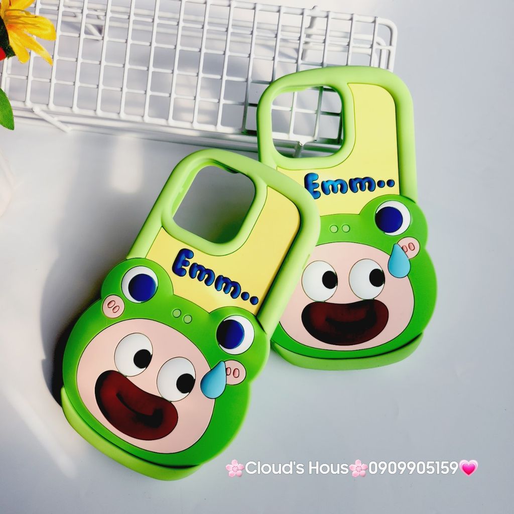 Case Ốp điện thoại iPhone Su dẻo Cosplay Ếch Emm.. iPhone 11/12/13/14/15/Pro/Promax