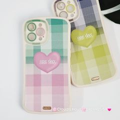 Case ốp điện thoại iPhone Nhám da Chống shock Tim one day Toxy form tròn iPhone 11/12/13/Pro/Promax