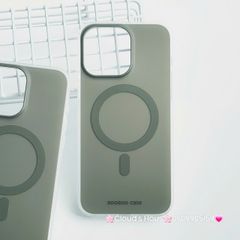 Case Ốp điện thoại iPhone Trong Nhám Magsafe Xanh rêu Zoozoo Case iPhone 12/13/14/15/Pro/Promax