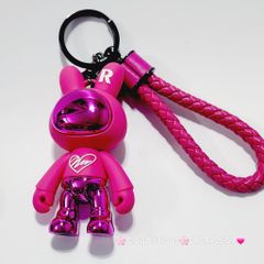 Móc khóa Thỏ Hologram R dây da