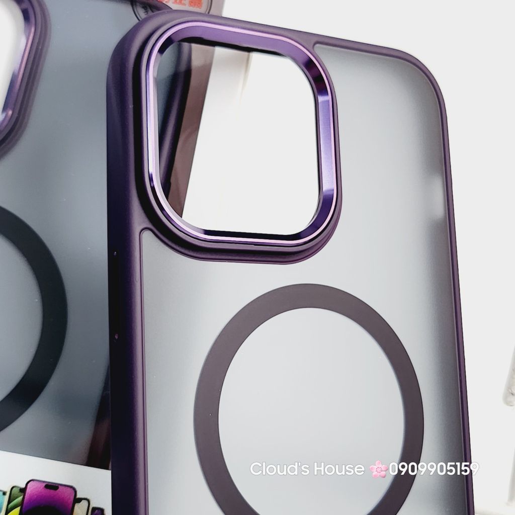 Case Ốp điện thoại Trong lưng nhám Magsafe chính hãng Filada iPhone 11/12/13/14/Plus/Pro/Promax (viền màu)