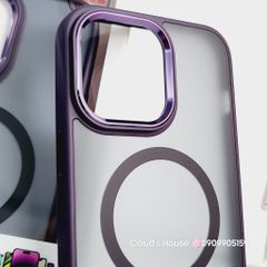 Case Ốp điện thoại Trong lưng nhám Magsafe chính hãng Filada iPhone 11/12/13/14/Plus/Pro/Promax (viền màu)