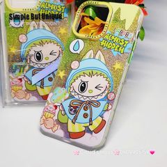 Case Ốp điện thoại iPhone Likgus Labubu Xanh lá Bling Hologram iPhone 12/13/14/15/Pro/Promax