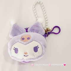 Bóp Móc Khóa Gấu Bông 3D Nổi Kèm Charm Lotso & Kuromi