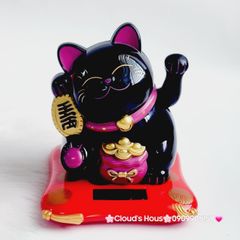 Mèo Thần Tài Nhựa Đen Size Siêu To