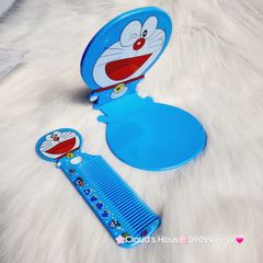 Combo Gương và lược hình DOREMON dễ thương cute Nhỏ Gọn Bỏ túi