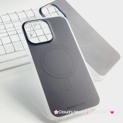 Case Ốp điện thoại iPhone Trong Nhám Magsafe Đen Zoozoo Case iPhone 12/13/14/15/Pro/Promax