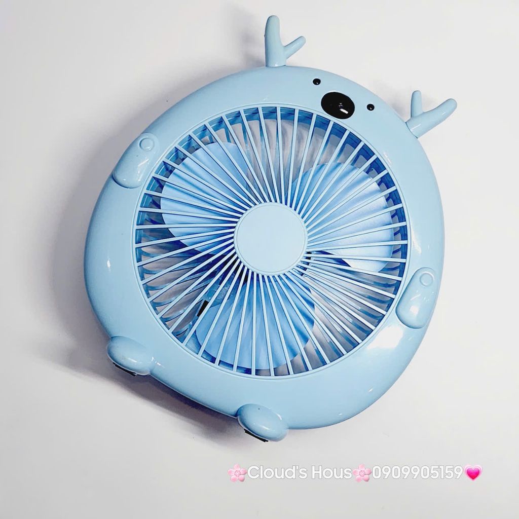 Mini Fan - Quạt Để Bàn Hình Tuần Lộc Có Sừng ( loại to)