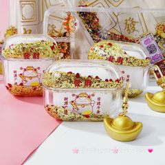 Cover Case Vỏ bảo vệ Airpod Mèo Nước Bling Thần Tài Charm Thỏi Vàng Airpod 1/2/3/Pro/Pro2 - TẾT