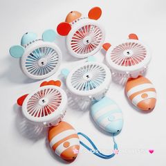 Quạt Cầm Tay Mini Thân Sọc Tai Gấu Tai Thỏ Tai Mèo