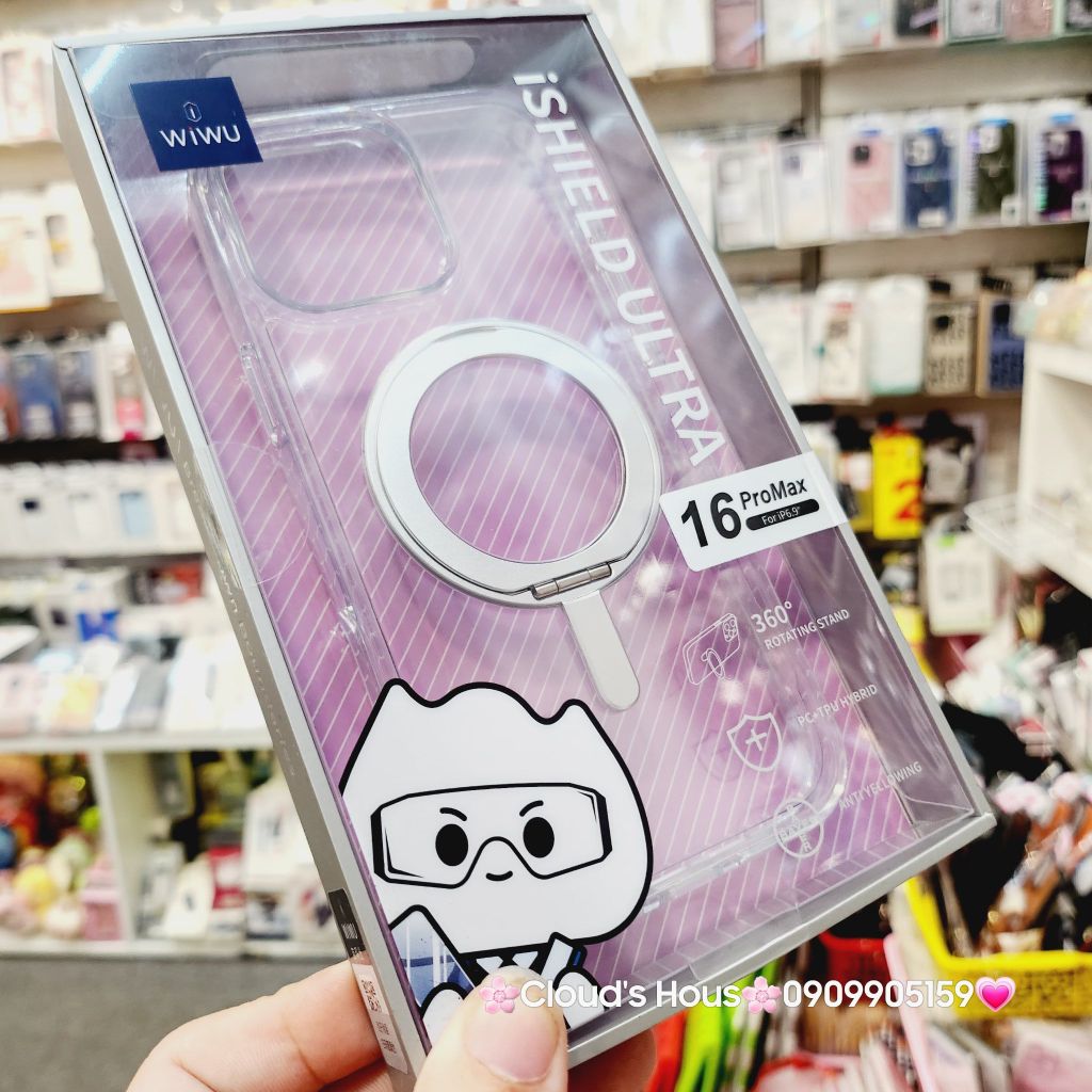 Case Ốp điện thoại iPhone Wiwu Isheild Ultra Magsafe Trong Chống Dựng iPhone 16/Pro/Promax