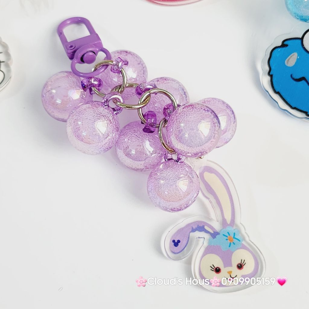 Vòng charm đeo airpod hạt bling bling kèm charm kute - chùm nho