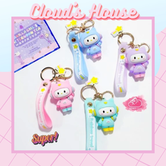 MÓC KHÓA Cậu bé Phi Hành Gia Đeo Balo Rainbow Travel